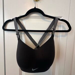 Nike black and grey sports bra